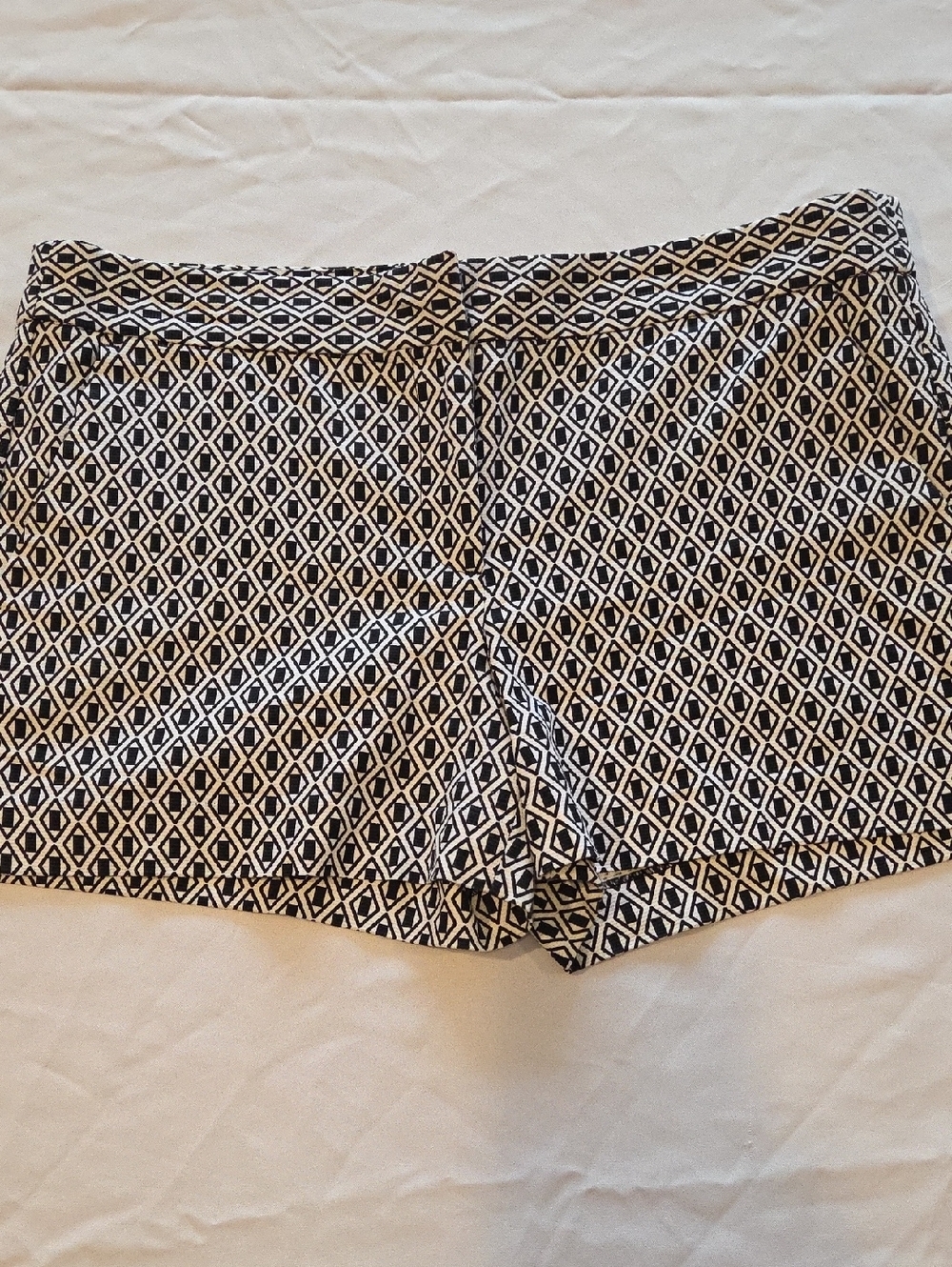 Joe Fresh Black and White Geometric High Waist Shorts